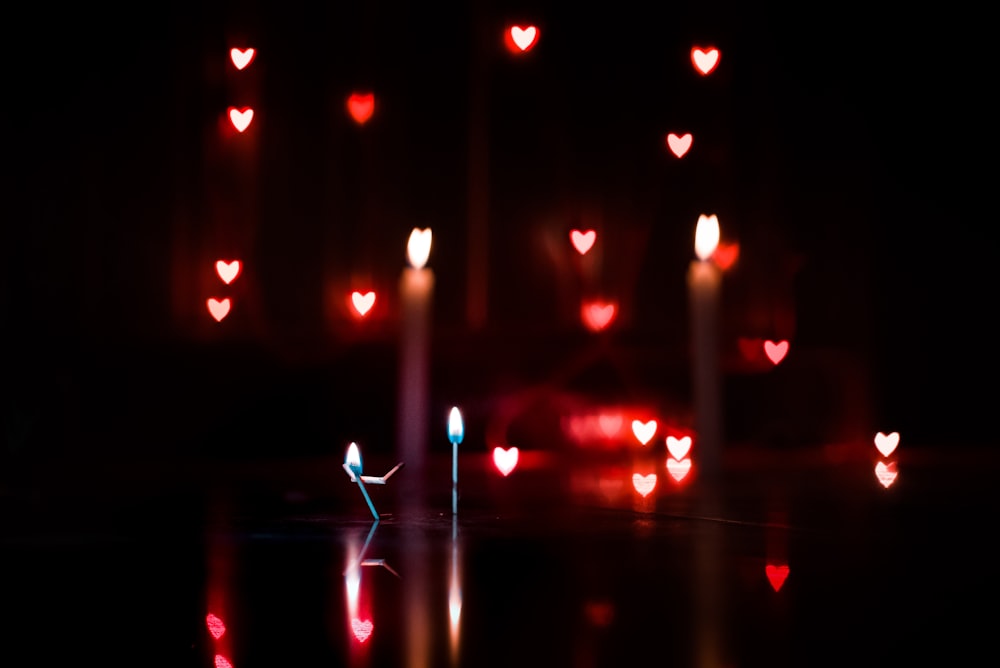 Luz bokeh de corazón