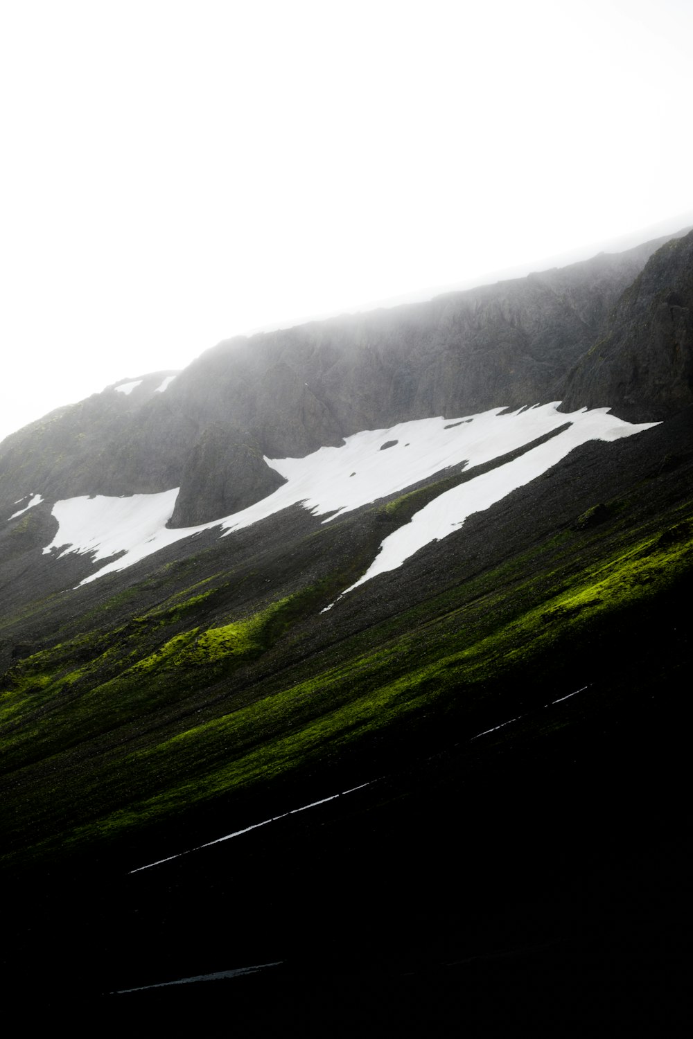 high-angle photography of mountain