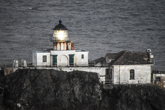 aerial photo of white concrete lighthouse in Point Bonita Lighthouse United States