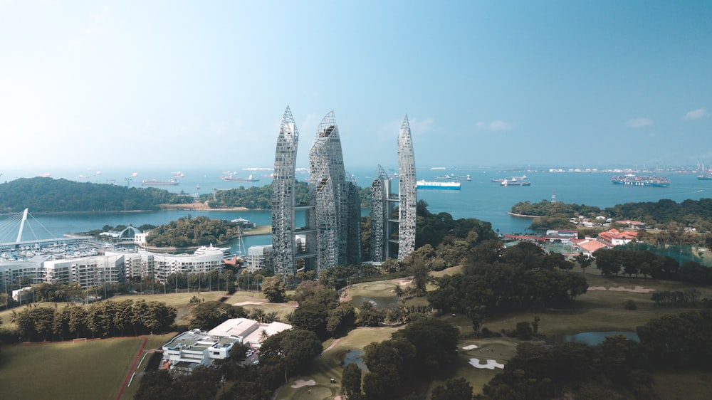 bird's-eye photography of high-rise building by day