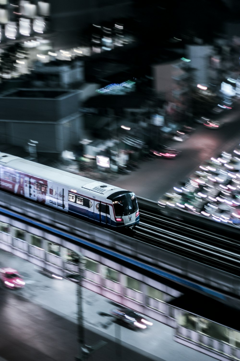 time-lapse photography of train