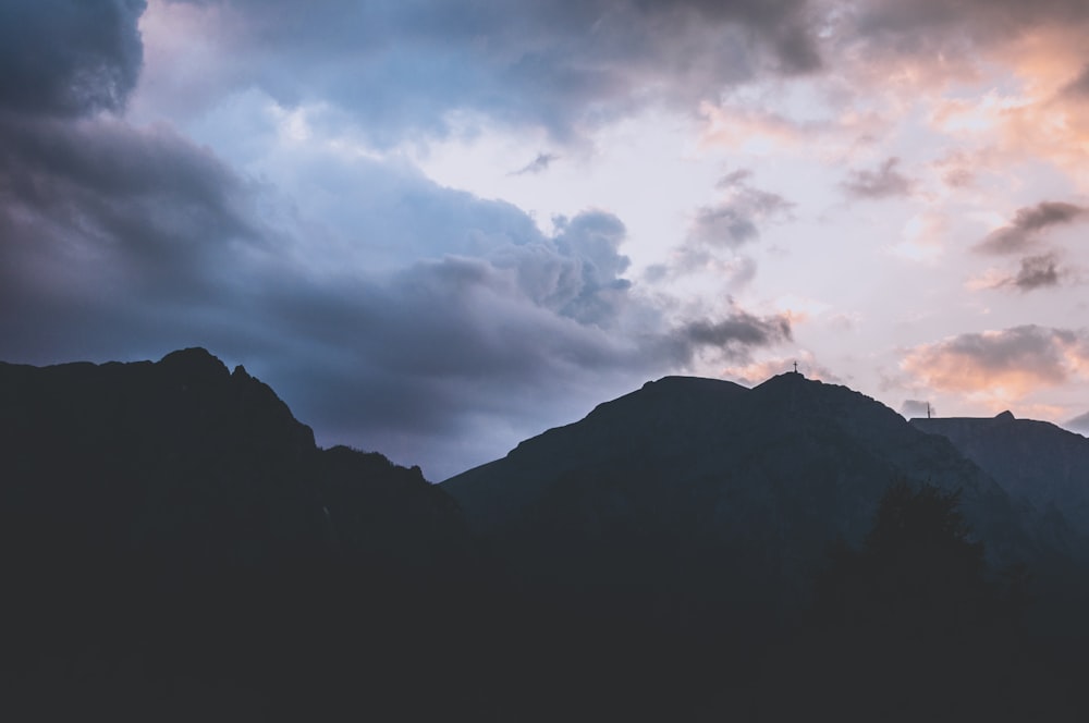 silhouette of mountain