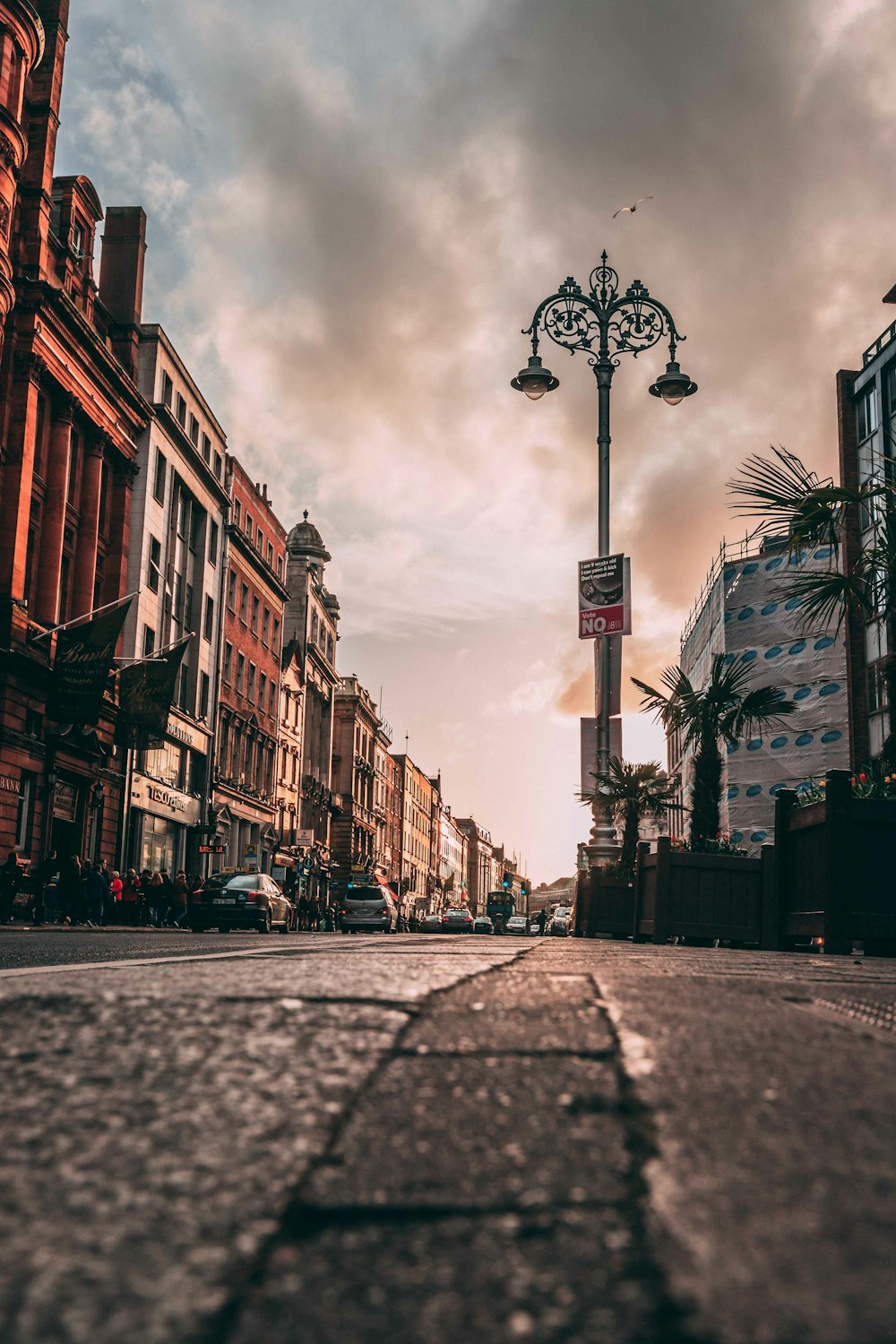 low angle photography of pavement