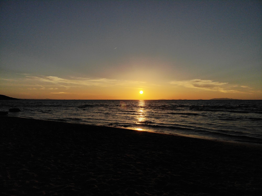 beach at golden hour