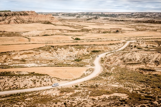 gray SUV in Bardenas Reales Spain