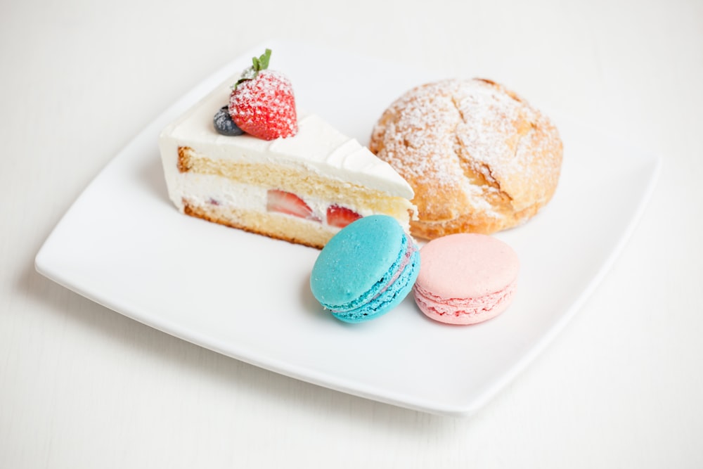 assorted pastries on white ceramic plate