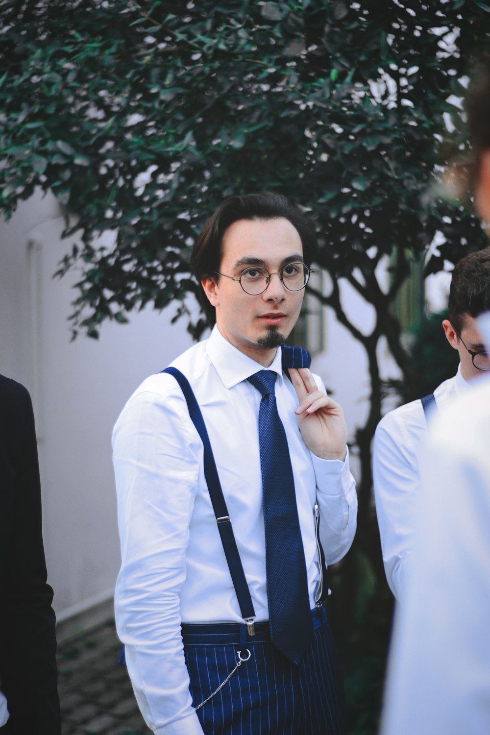 man in white dress shirt