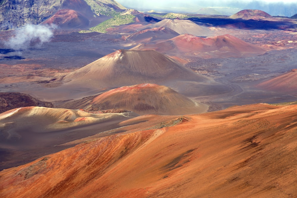 landmark photography of desert hills