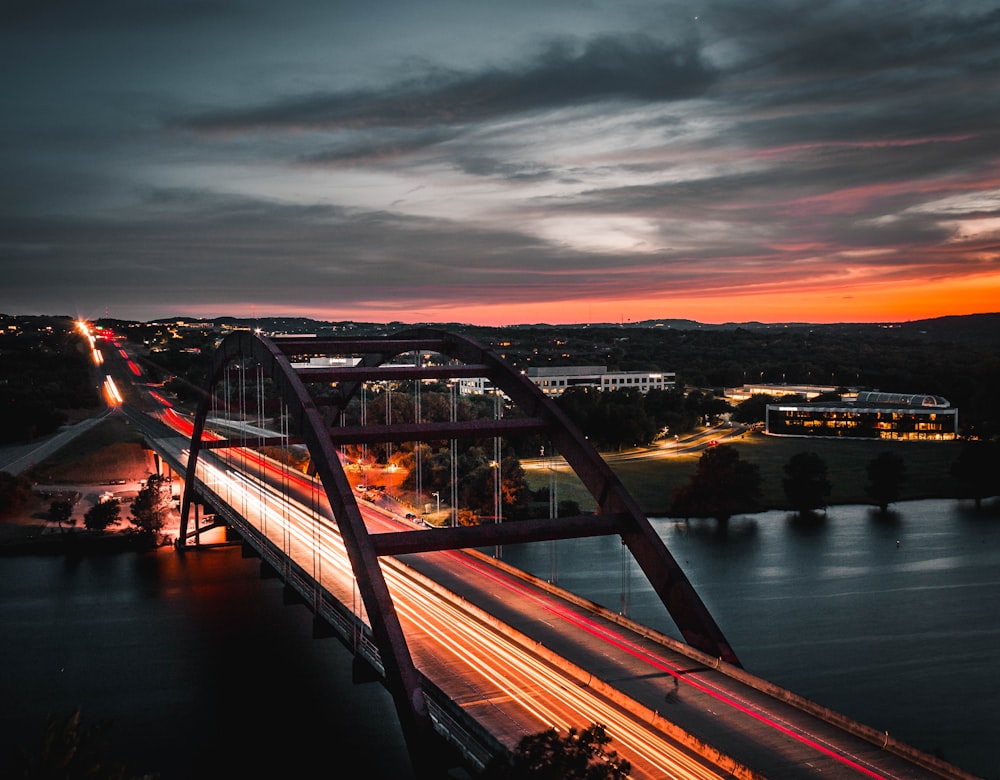 Foto Timelapse da ponte