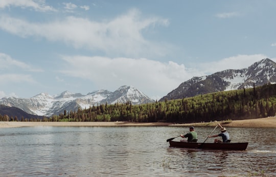 two men rowing a boat in Utah United States