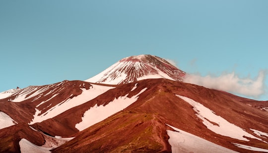 snow-covered mountains in Kamchatka Peninsula Russia