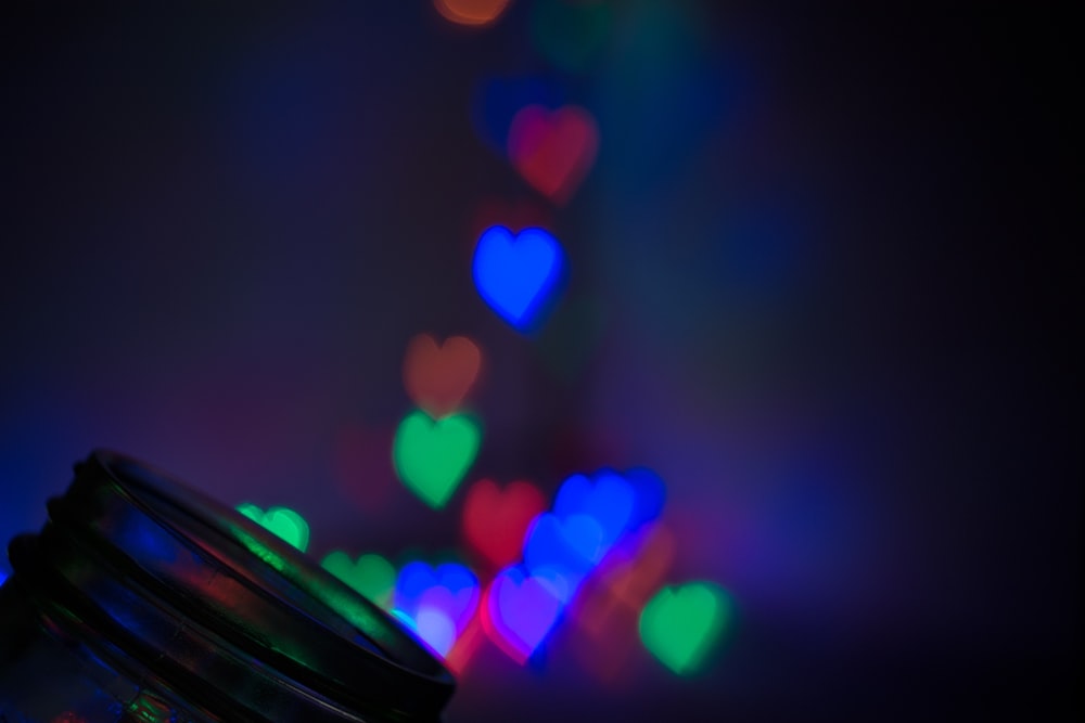 heart-shaped bokeh photography