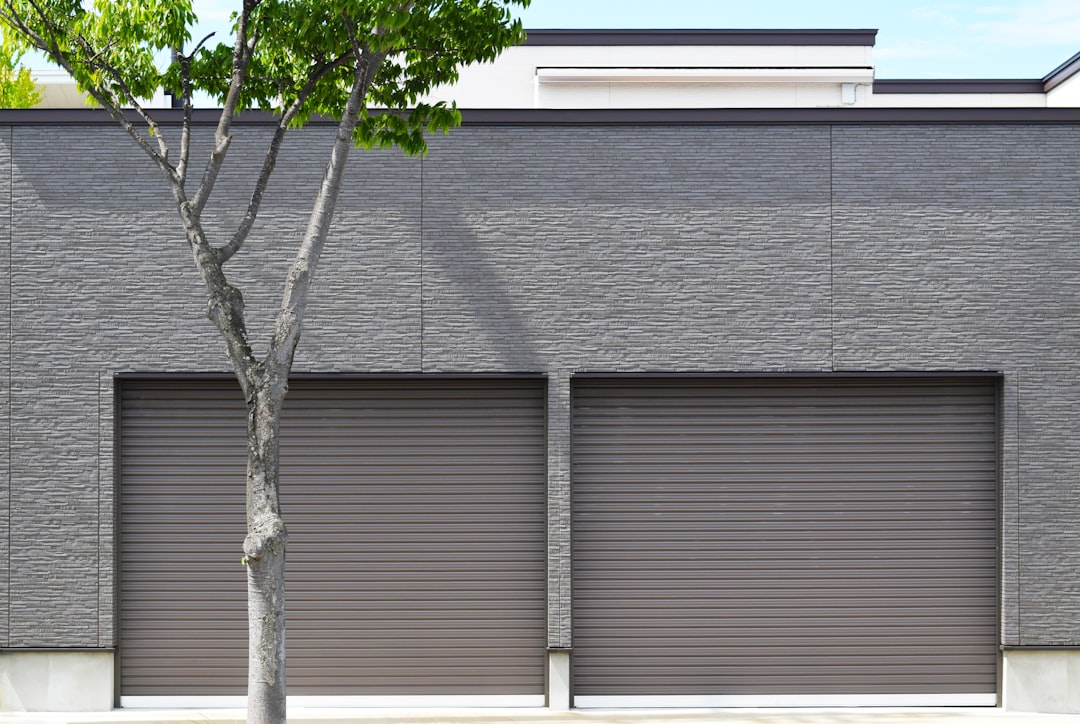 closed gray roller shutters