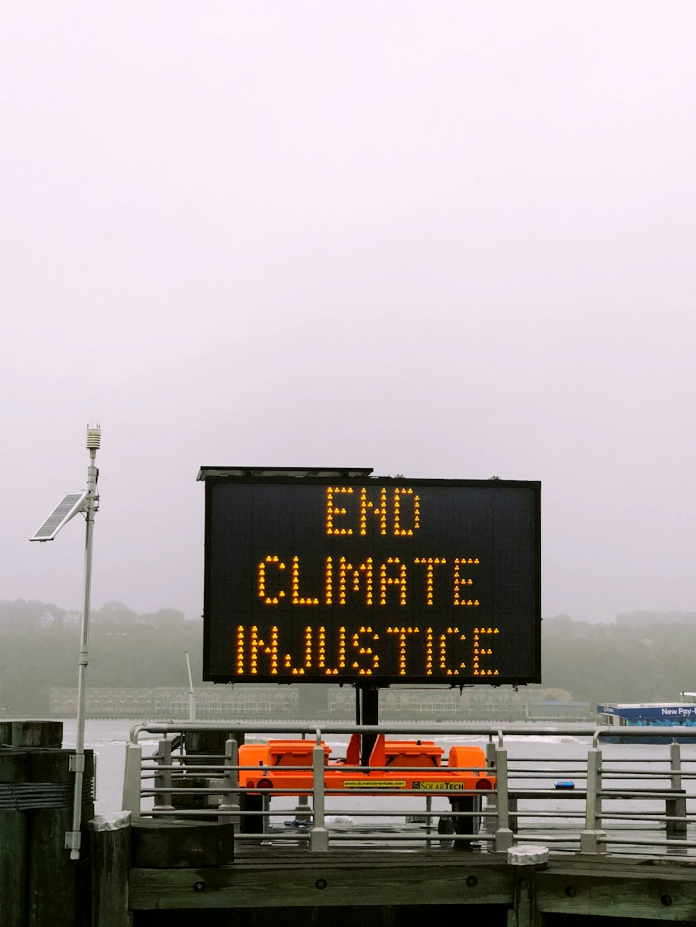End Climate Injustice on LED screen