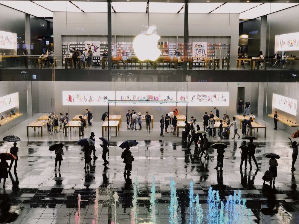 people inside Apple store