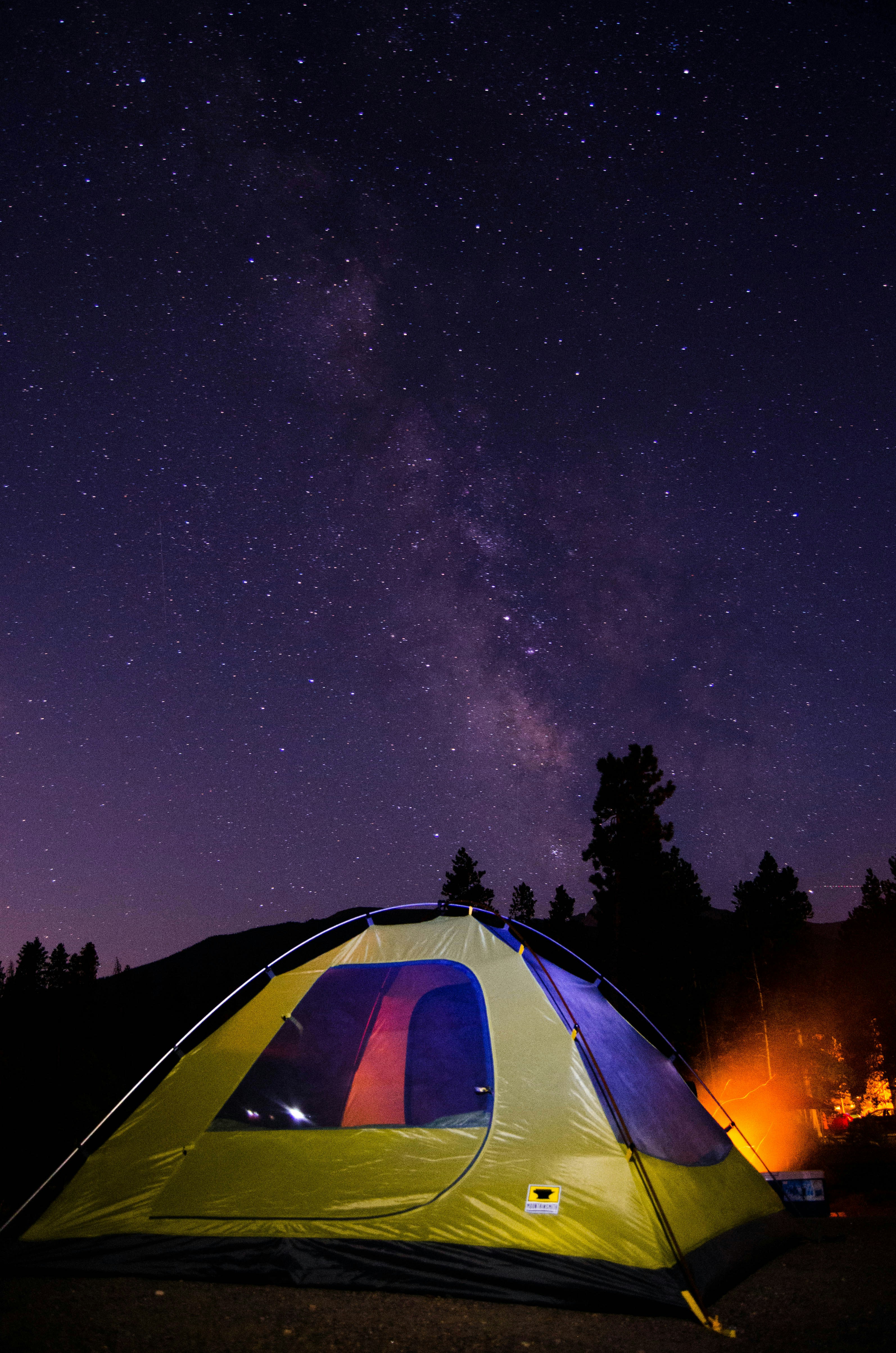 Camping Tent Under Starry Night Photo Free Estes Park Image On Unsplash