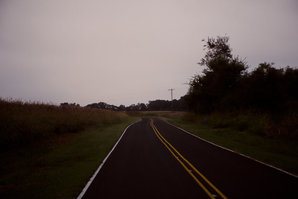 empty road during nighttime
