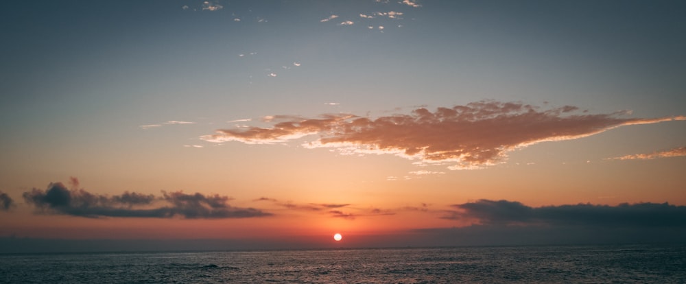 sea during sunset