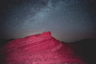 brown hill during nighttime californium google meet background