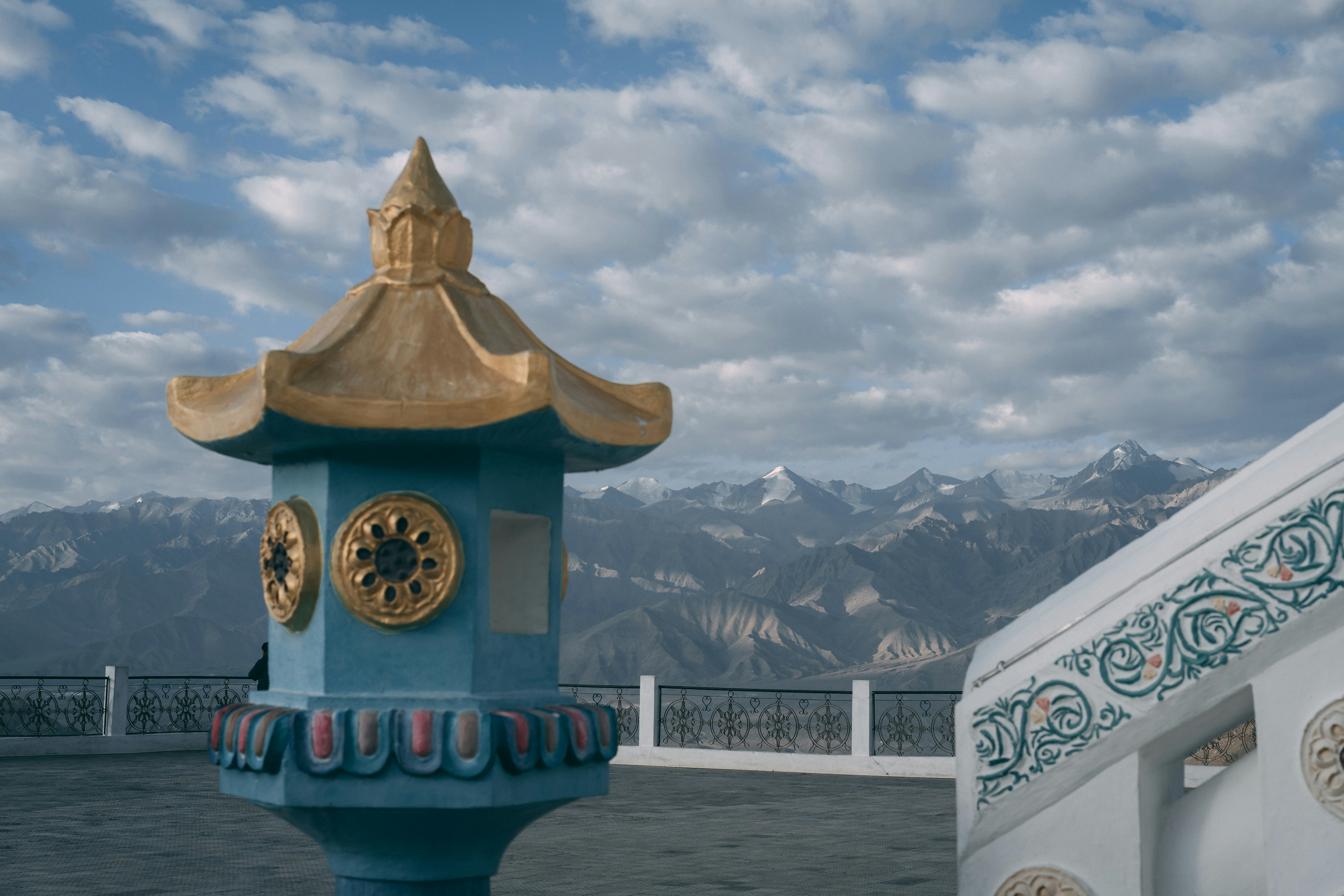 An early morning hike to Shanti Stupa to get a better look at Stok Kangri’s peak and Leh city.