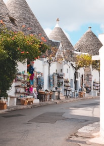 white houses near street at daytime
