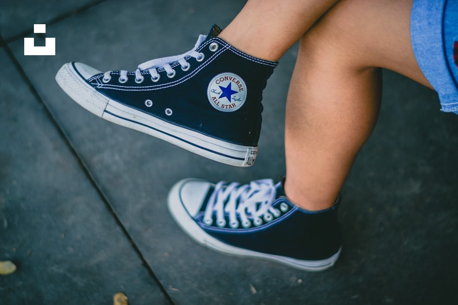 person wearing black Converse All-star sneakers photo – Free Image on  Unsplash