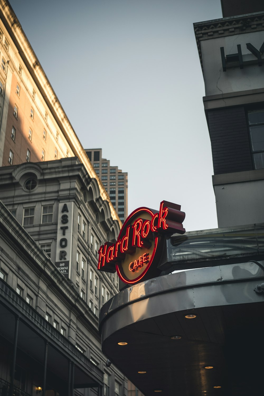 Señalización de la cafetería Hard Rock