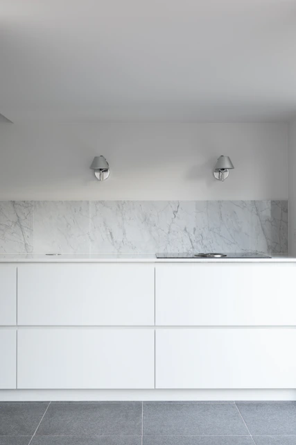 white carrara marble kitchen natural stone
