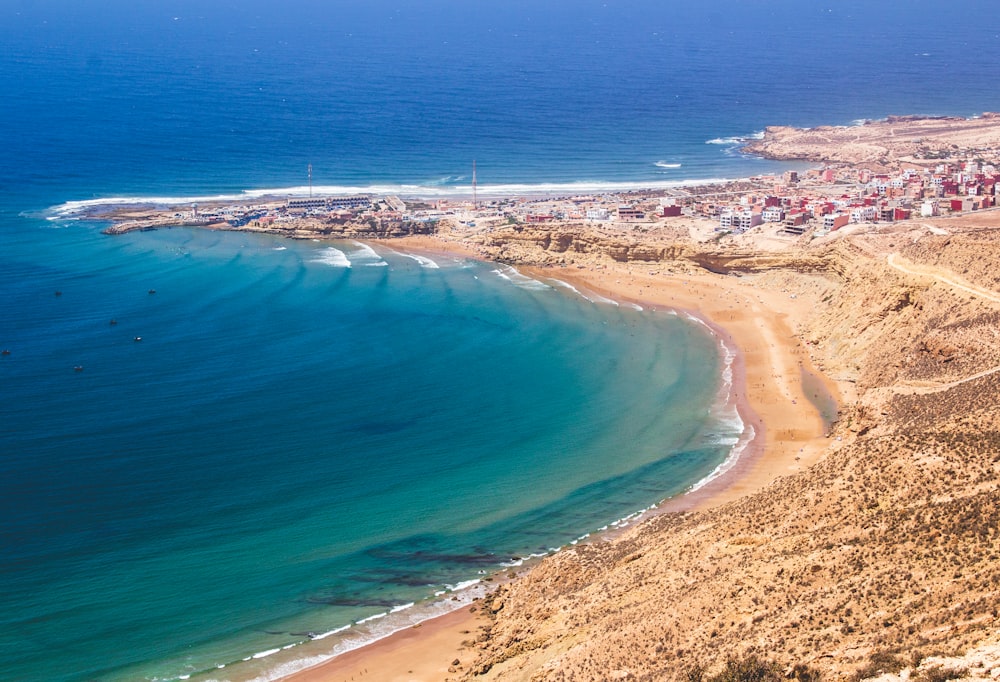 bird's-eye view photography of beach