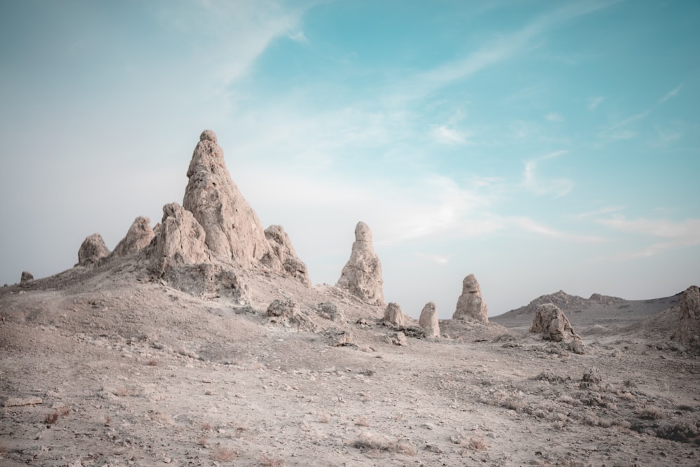 gray rock formation under blue sky