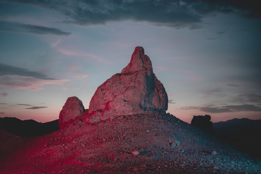 brown rock formation during golden hour