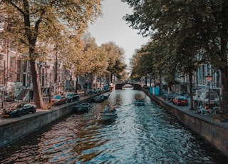 Amsterdam, Netherlands canal during daytime