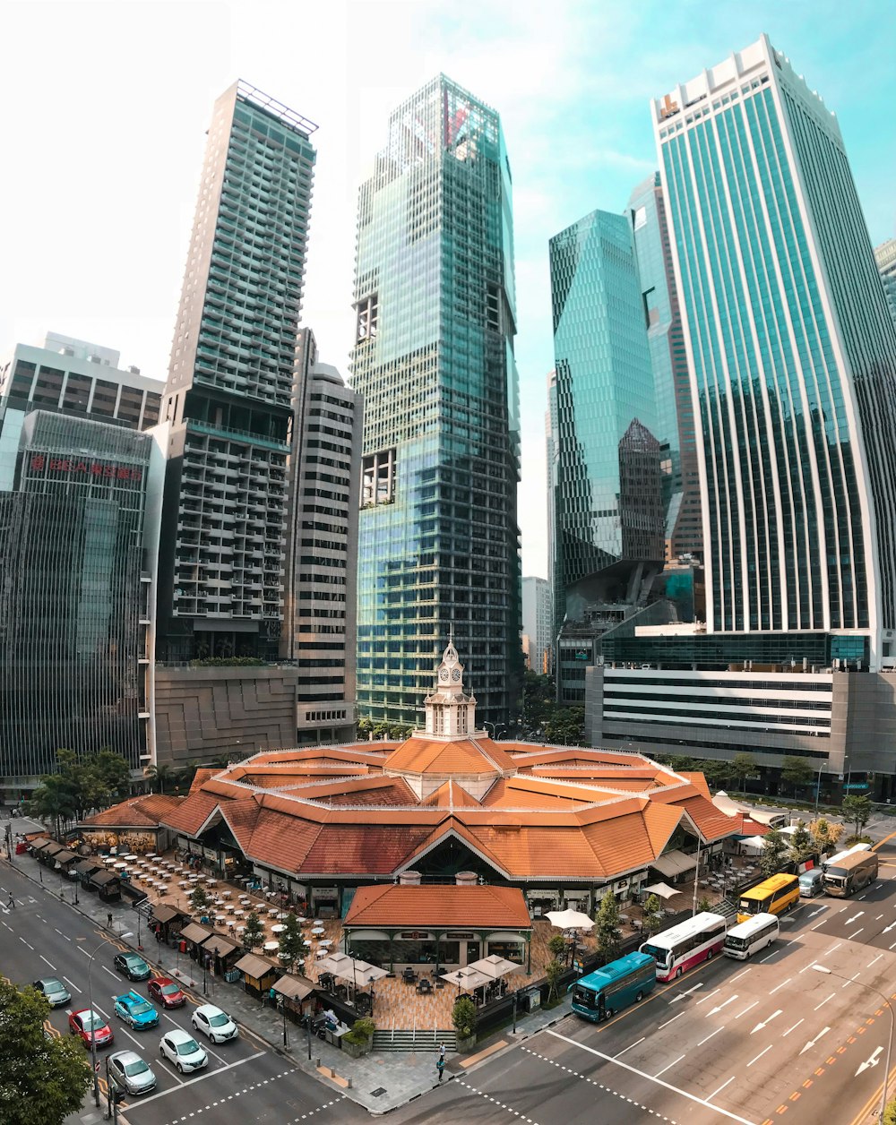 aerial photography of high rise building