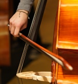 person playing cello