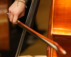 person playing cello