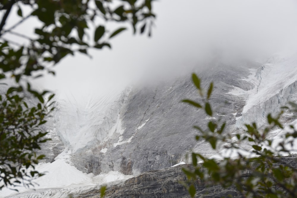 snow covered mountain during daytime