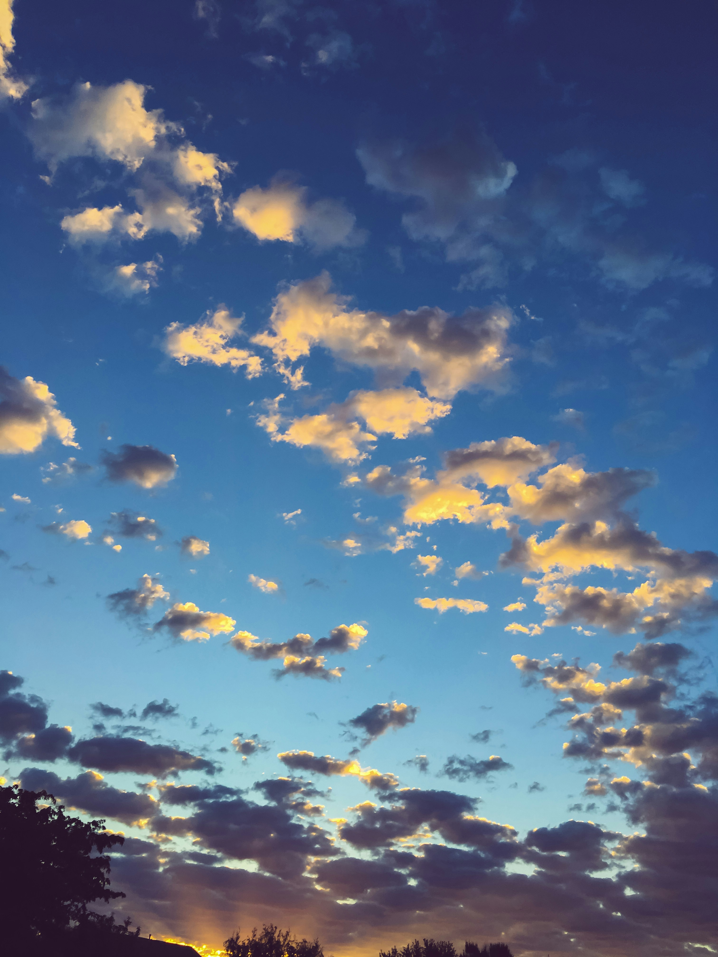 Золотое небо фото Магнитный пазл 27x18см."Заход солнца, облака, золотой" на холодильник купить с