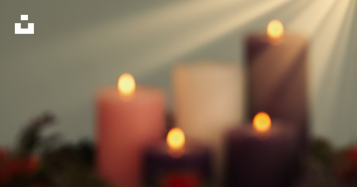 A group of lit candles sitting on top of a table photo – Free Christmas ...