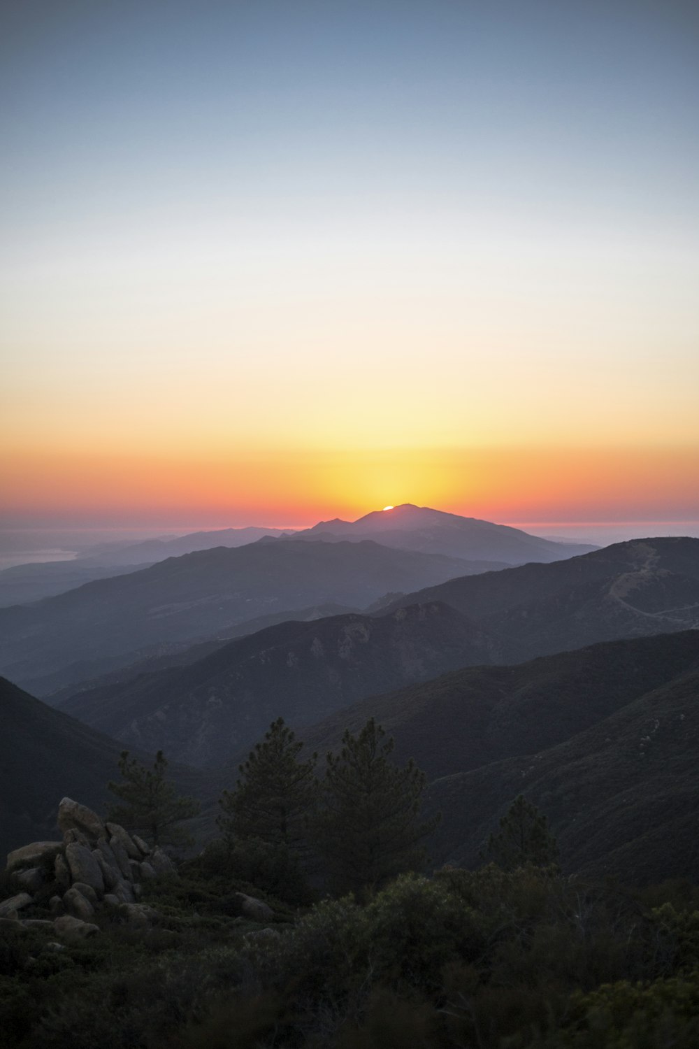 mountains at sunset