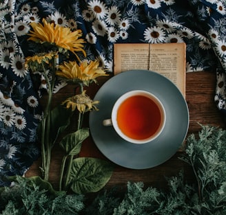 cup of tea on saucer