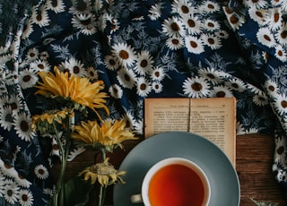 cup of tea on saucer