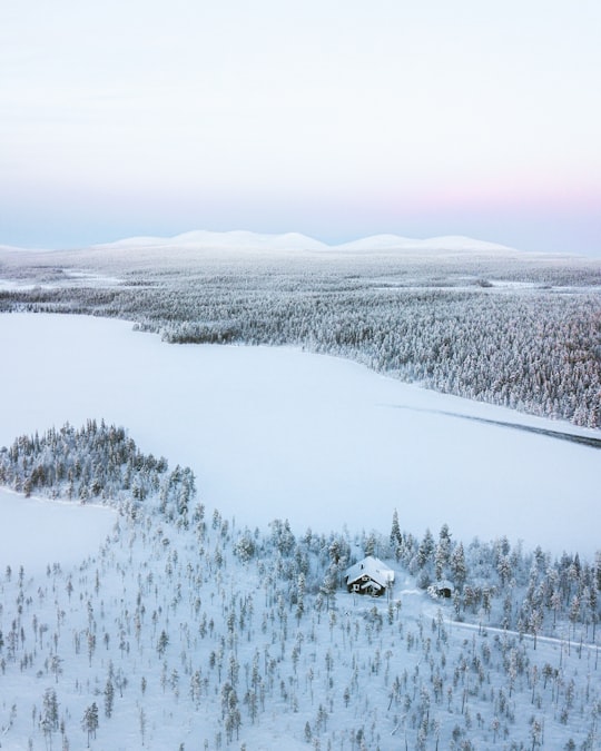 snow filled area in Lapland Finland