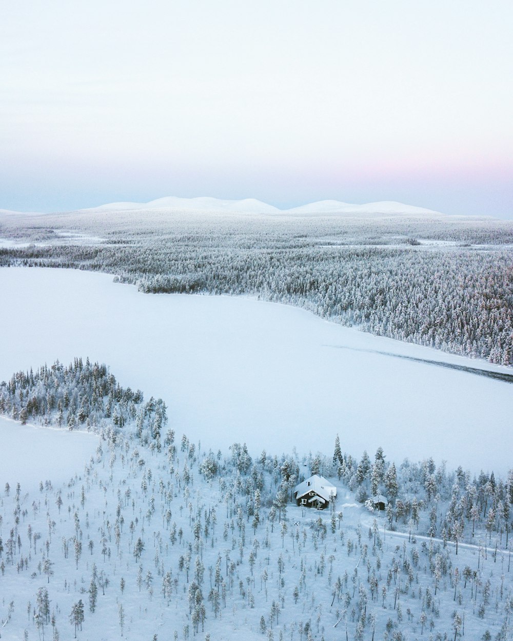 Área llena de nieve