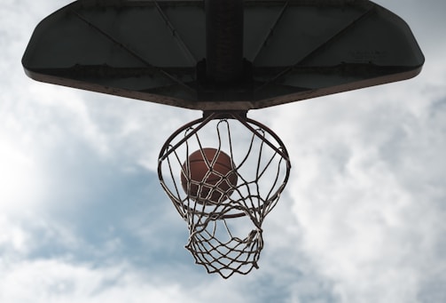 basketball on rim
