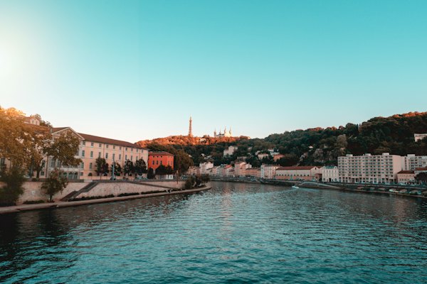 Body of water under blue sky — Lyon, France