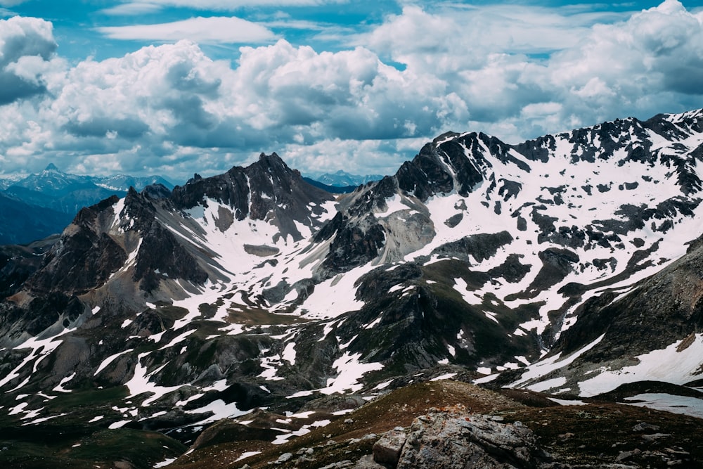 mountain and clouds painting