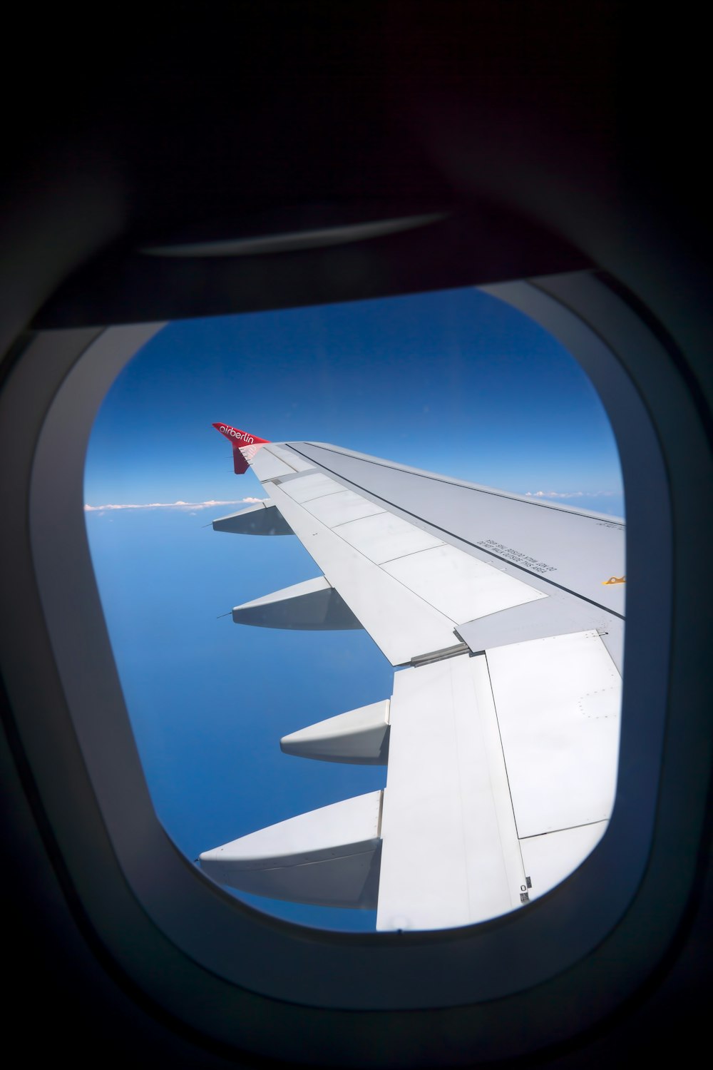 airplane turbine outside window