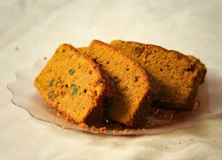 sliced cakes on plate