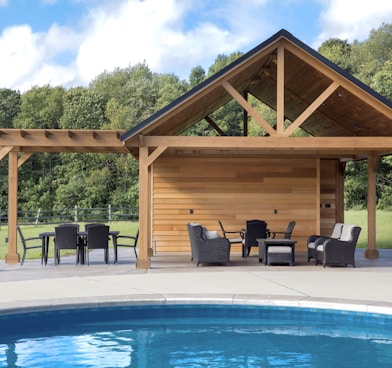 concrete patio pool deck