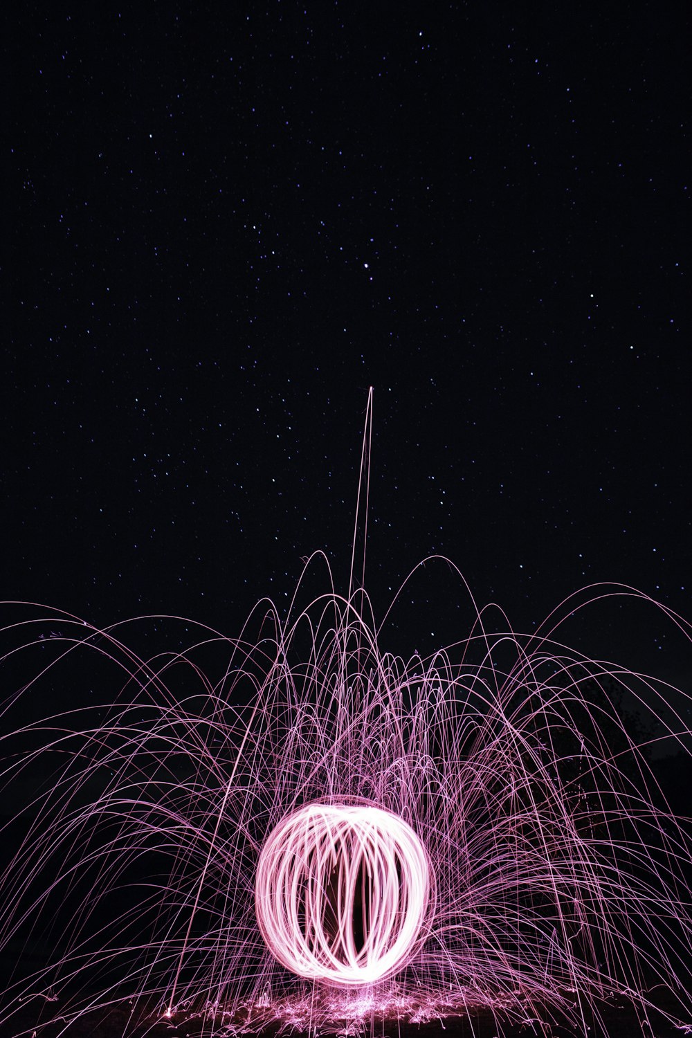 Zeitrafferfoto eines Feuerwerks